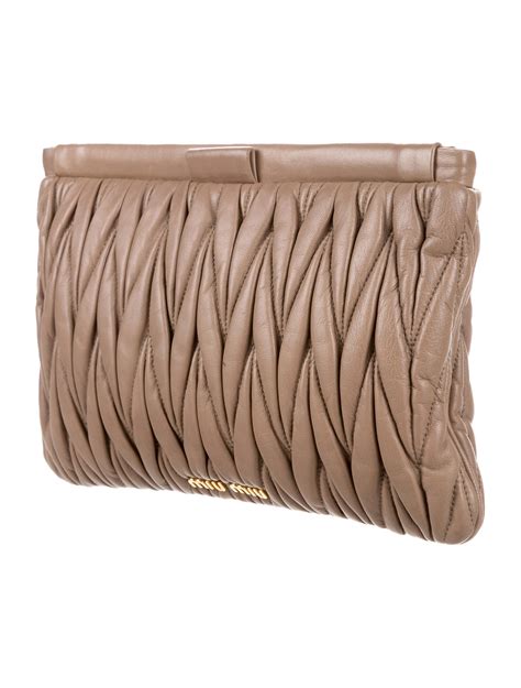 miu miu matelasse bag clutch|MIU MIU Matelassé Clutch bag for Women .